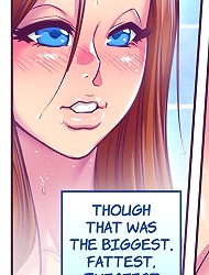 Young girl with beautiful body and huge cartoon tits taking a shower and think about hard cock