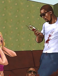 Taylor Swift nude pics. Sexual Kanye West introducing his huge black cock to embarrassed cartoon woman