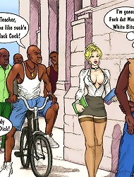 New sexy teacher shows her wet toon pussy to the pupils